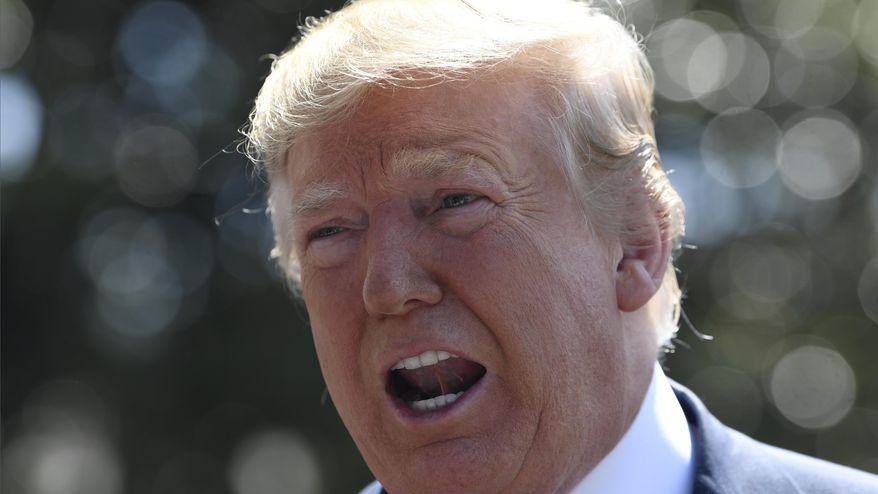 President Donald Trump speaks to reporters on the South Lawn of the White House in Washington, Saturday, June 22, 2019, before boarding Marine One for the trip to Camp David in Maryland. (AP Photo/Susan Walsh) **FILE**