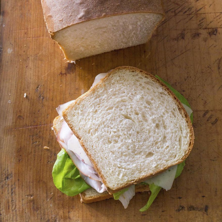 This undated photo provided by America's Test Kitchen in June 2019 shows American Sandwich Bread in Brookline, Mass. This recipe appears in the cookbook “Bread Illustrated.” (Carl Tremblay/America's Test Kitchen via AP)