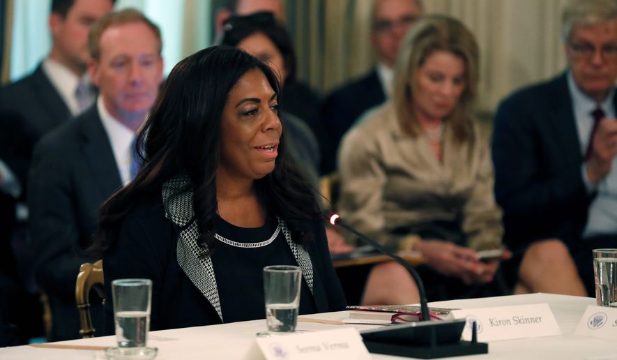 Kiron Skinner, Secretary of State Mike Pompeo&#x27;s director of policy and planning, came under fire in April for remarks she made about China. (Associated Press)