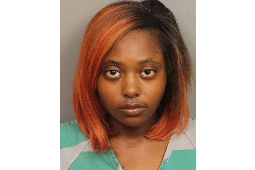 FILE - This file photo provided by Jefferson County Sheriff's Office shows Marshae Jones. An An Alabama district attorney said Wednesday, July 3, 2019, she is dropping the manslaughter charge against Jones, a woman who lost her fetus when she was shot during a fight. (Jefferson County Sheriff's Office via AP, File)