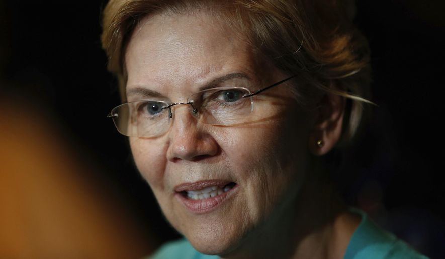 Democratic presidential candidate Sen. Elizabeth Warren, D-Mass., speaks during a Chicago Town Hall event at Chicago&#39;s Auditorium Theatre at Roosevelt University, Friday, June 28, 2019. (AP Photo/Amr Alfiky) ** FILE **