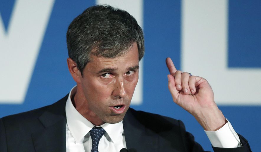 Democratic presidential candidate Beto O&#39;Rourke speaks during the I Will Vote Fundraising Gala in Atlanta, in this June 6, 2019, file photo. (AP Photo/John Bazemore) ** FILE **