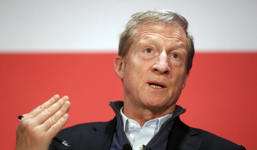 Democratic candidate Tom Steyer, who announced Tuesday that he was entering the presidential race, said he was watching the campaign and felt as if he &quot;couldn&#x27;t sleep.&quot; (Associated Press/File)