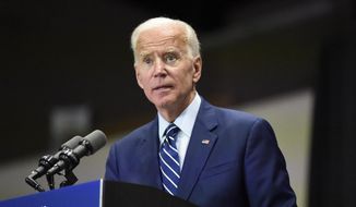 Democratic presidential candidate and former vice president Joe Biden speaks at a campaign event in Sumter, S.C, on Saturday, July 6, 2019. (AP Photo/Meg Kinnard)