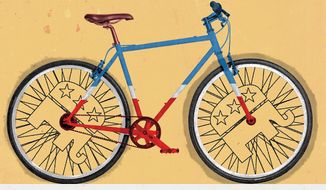 Illustration on bicycles by Linas Garsys/The Washington Times