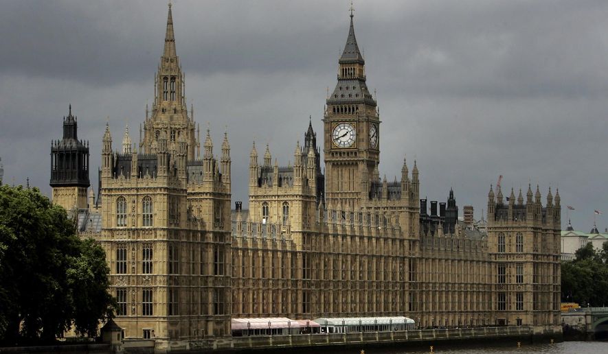 FILE - In this Thursday, July 26, 2007 file photo, a general view of the Houses of Parliament on the river Thames in London. A lawyer’s investigation has found that staff working for British lawmakers face “an unacceptable risk of bullying and harassment,” and some have suffered sexual and physical assaults. Lawyer Gemma White says on Thursday, July 11, 2019 some staff working for lawmakers reported misconduct including “unwelcome sexual advances” and “very serious sexual assault," while others said they’d had had heavy pieces of office equipment thrown at them by employers.(AP Photo/Kirsty Wigglesworth, File)
