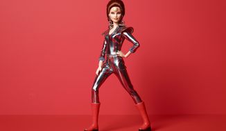 This image released by Mattel shows a Ziggy Stardust Barbie, honoring the 50th anniversary of the release of David Bowie’s iconic “Space Oddity.&amp;quot; The $50, limited edition Barbie Bowie doll was created in collaboration with The David Bowie Archive. (Mattel via AP)