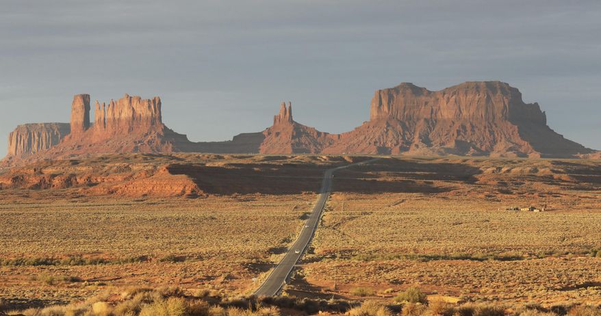This Oct. 25, 2018, file photo, shows Monument Valley, Utah. A federal appeals court has upheld a ruling that found voting districts in a Utah county were racially gerrymandered and violated the rights of Navajo voters. The 10th Circuit Court of Appeals in Denver handed down the opinion Tuesday, July 16, 2019, in the case that resulted in the election of the first majority-Navajo commission in San Juan County, which overlaps with the Navajo Nation. (AP Photo/Rick Bowmer)