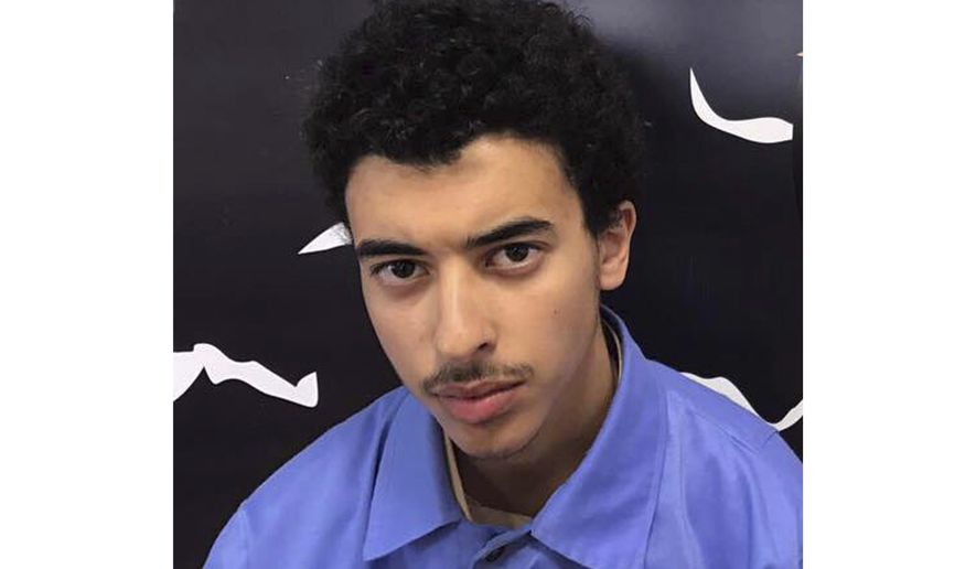Undated photo issued Wednesday, July 17, 2019, by Force for Deterrence in Libya, showing Hashem Abedi, the brother of Manchester Arena bomber Salman Abedi. British police said Wednesday that Hashem Abedi, a key suspect in the 2017 Manchester Arena bombing that killed 22 people, has been arrested at a London airport after being extradited from Libya. (Force for Deterrence in Libya via AP)