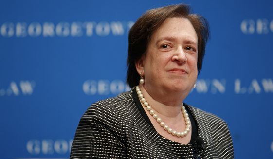 U.S. Supreme Court Justice Elena Kagan attends an event at Georgetown Law, Thursday, July 18, 2019, in Washington. (AP Photo/Jacquelyn Martin)