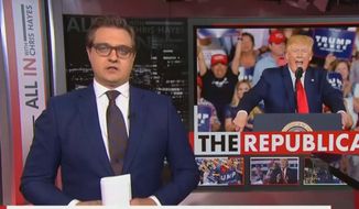 MSNBC&#39;s Chris Hayes discusses President Trump and his base of support, July 18, 2019. (Image: MSNBC screenshot) ** FILE **