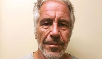 This March 28, 2017, file photo, provided by the New York State Sex Offender Registry shows Jeffrey Epstein. A judge denied bail for jailed financier Jeffrey Epstein on sex trafficking charges Thursday, July 18, 2019, saying the danger to the community that would result if the jet-setting defendant was free formed the &amp;quot;heart of this decision.&amp;quot; (New York State Sex Offender Registry via AP)