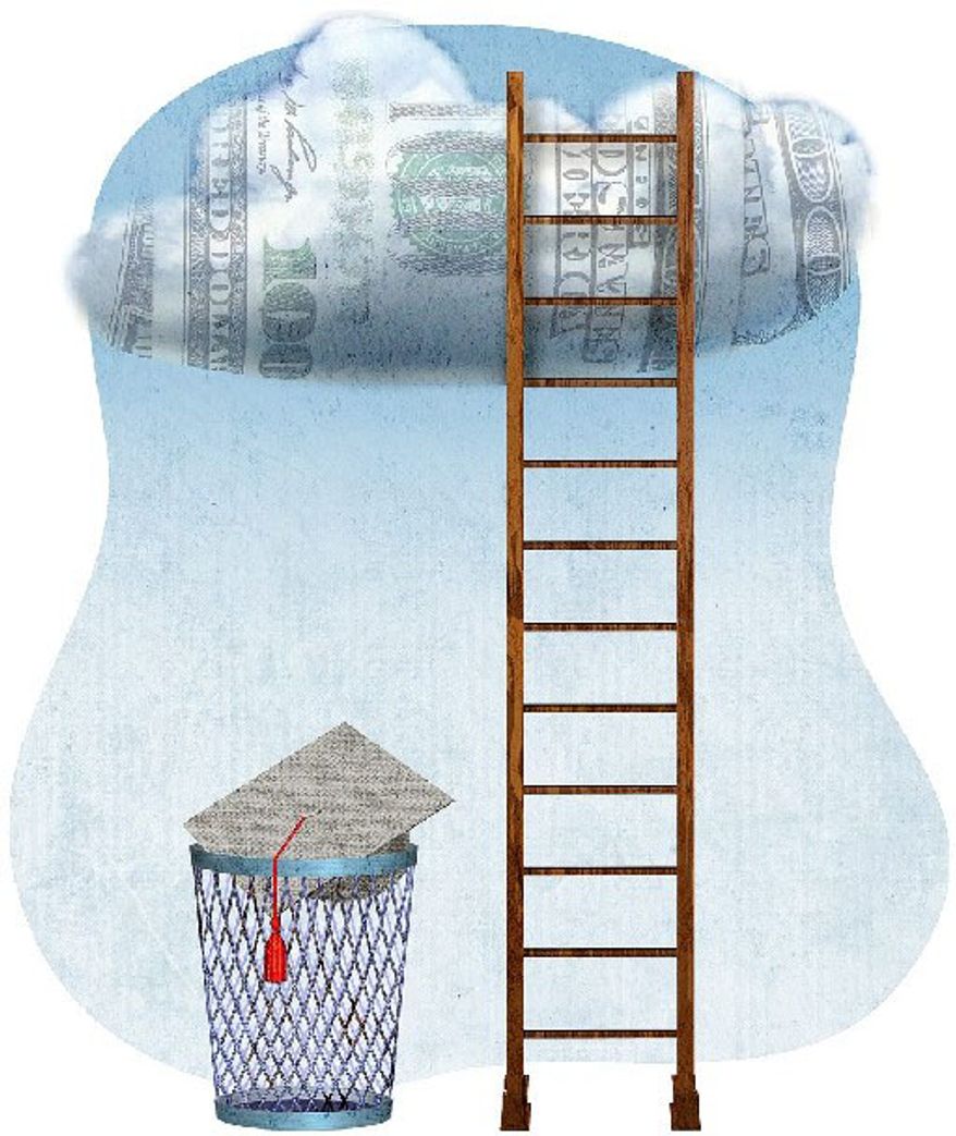 No College Illustration by Greg Groesch/The Washington Times