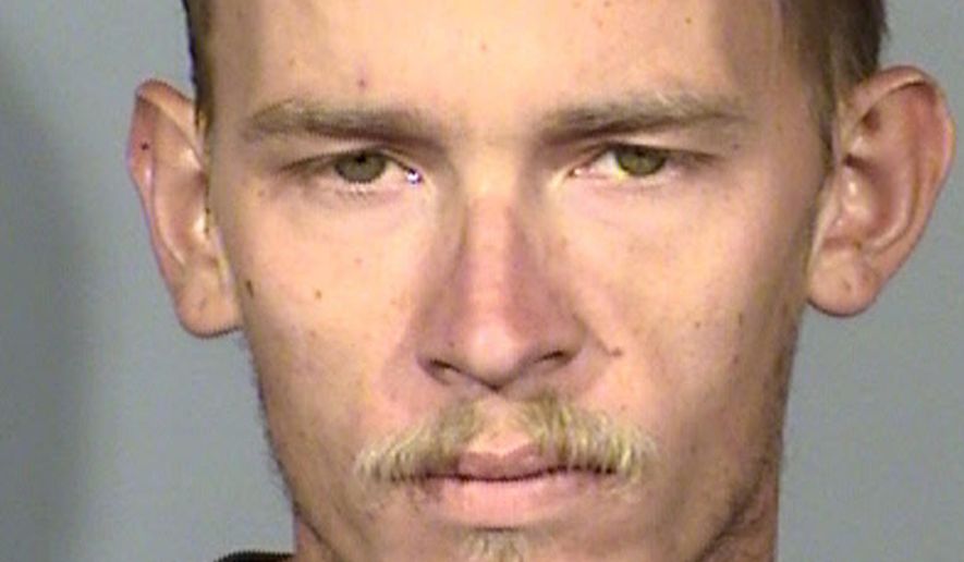 This undated Clark County Detention Center photo shows Chad Michael Newman, 27, of North Las Vegas, following his arrest on Thursday, July 11, 2019. Newman is due to face a judge Wednesday, July 24, 2019, on murder, child abuse and conspiracy charges in the Feb. 5, 2019, death of his 2-year-old son, Jackson James Newman. Police say the boy was found unresponsive in a trailer home Newman shared with his girlfriend, Haydee Razo. (Clark County Detention Center/Las Vegas Metropolitan Police Department via AP)