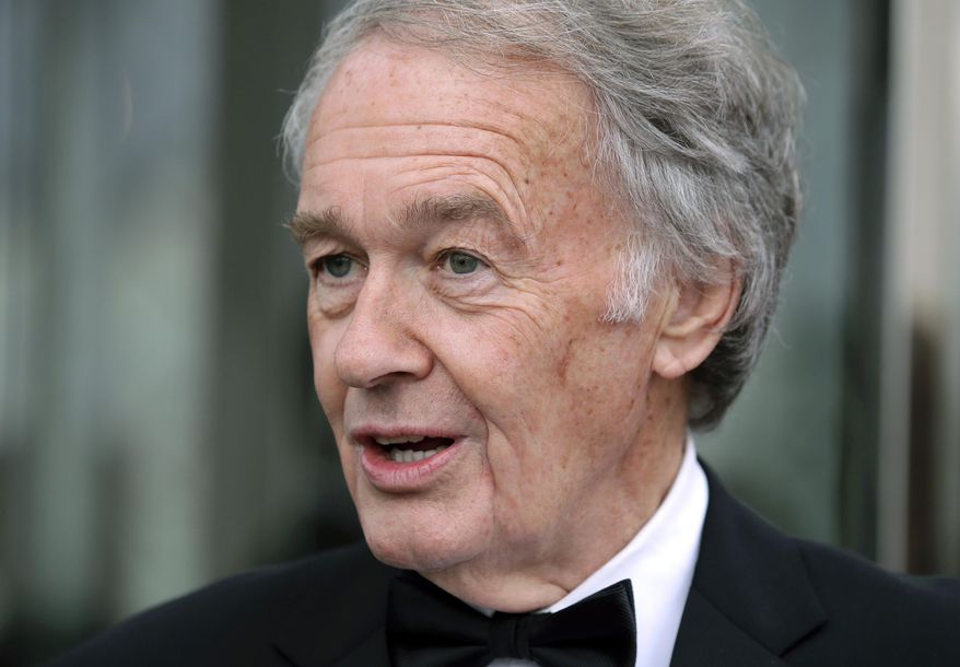 In this May 20, 2018 file photo, U.S. Sen. Ed Markey, D-Mass., arrives at the John F. Kennedy Presidential Library and Museum for the Profile in Courage Award ceremonies in Boston. Steve Pemberton, a business executive who lives in Framingham, Mass., announced Tuesday, July 23, 2019, that he will challenge Markey in the 2020 Democratic primary. (AP Photo/Steven Senne, File)