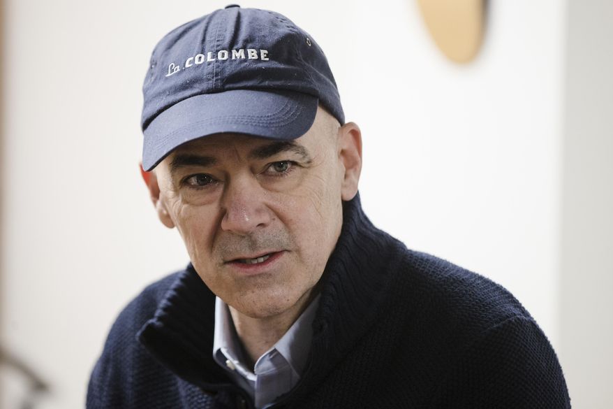 In this Nov. 30, 2017 photo, Todd Carmichael, chief executive and co-founder of Philadelphia-based La Colombe Coffee, speaks to me media in Philadelphia. The president of a Pennsylvania school board whose district had warned parents behind on school lunch bills that their children could end up in foster care has rejected Carmichael's offer to cover the cost, the businessman said Tuesday, July 23, 2019.( AP Photo/Matt Rourke)