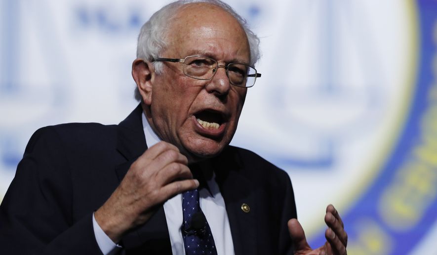 Democratic presidential candidate, Sen. Bernie Sanders, I-Vt., speaks during a candidates forum at the 110th NAACP National Convention, Wednesday, July 24, 2019, in Detroit. (AP Photo/Carlos Osorio)
