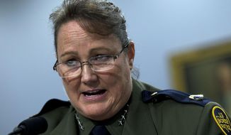 U.S. Border Patrol chief Carla Provost testifies before a House Appropriations subcommittee hearing on Capitol Hill in Washington, Wednesday, July 24, 2019. (AP Photo/Jose Luis Magana)