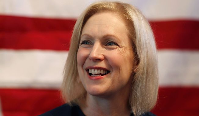In this July 12, 2019, file photo, Democratic presidential candidate Sen. Kirsten Gillibrand, D-N.Y., speaks at a town hall meeting during a campaign stop in Bloomfield Hills, Mich. Plagued by anemic polling and fundraising, many 2020 Democratic presidential campaigns have fallen into a spiral of perceived struggles that become increasingly self-fulfilling. That includes Gillibrands championing of womens rights, Washington Gov. Jay Inslees focus on climate change and former Colorado Gov. John Hickenloopers pitch as a principled moderate. (AP Photo/Carlos Osorio, File)