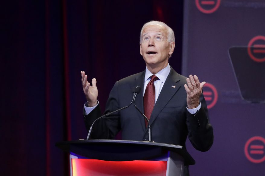 Democratic presidential candidate and former Vice President Joe Biden speaks during the National Urban League Conference, Thursday, July 25, 2019, in Indianapolis. (AP Photo/Darron Cummings)