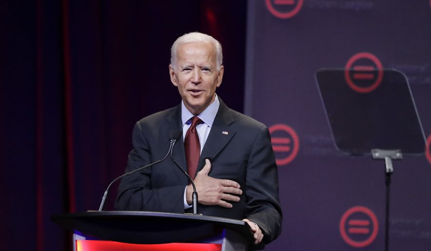 Democratic presidential candidate and former Vice President Joe Biden speaks during the National Urban League Conference, Thursday, July 25, 2019, in Indianapolis. (AP Photo/Darron Cummings)