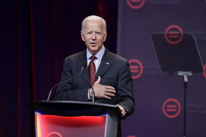 Democratic presidential candidate and former Vice President Joe Biden speaks during the National Urban League Conference, Thursday, July 25, 2019, in Indianapolis. (AP Photo/Darron Cummings)