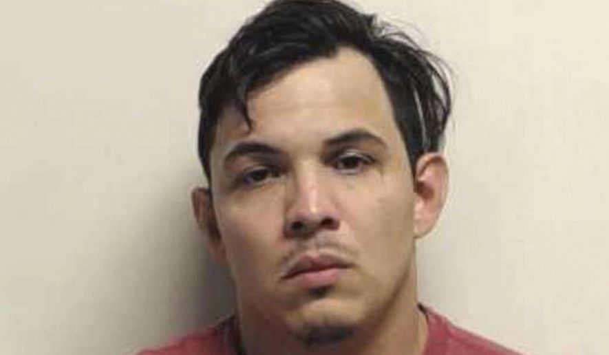 This undated photo provided by the Utah County Sheriff's Office shows Jaime Marcos Salinas, a 32-year-old Provo man, charged with child abuse and attempted murder after police say he choked his wife and children and repeatedly abused them. Court documents show the charges were filed Wednesday, July 24, 2019, against Jaime Marcos Salinas. (Utah County Sheriff's Office via AP)