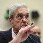 In this file photo, former special counsel Robert Mueller testifies before the House Intelligence Committee hearing on his report on Russian election interference, on Capitol Hill, in Washington, Wednesday, July 24, 2019. (AP Photo/Andrew Harnik)   **FILE**