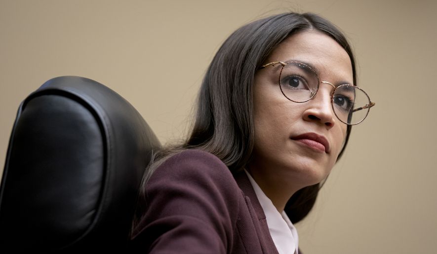 Rep. Alexandria Ocasio-Cortez, D-N.Y., attends a House Oversight Committee hearing on high prescription drugs on Capitol Hill in Washington, Friday, July 26, 2019. (AP Photo/J. Scott Applewhite) ** FILE **