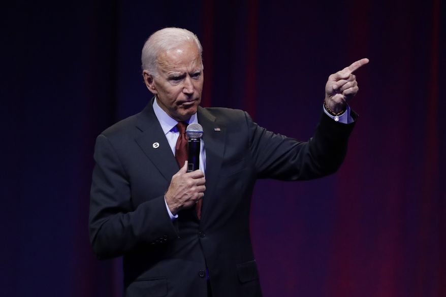 Democratic presidential candidate former Vice President Joe Biden, speaks during the National Urban League Conference, Thursday, July 25, 2019, in Indianapolis. (AP Photo/Darron Cummings)