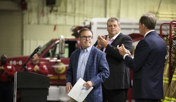 Environmental Protection Agency Administrator Andrew Wheeler at the Monroe Energy Trainer Refinery in Trainer, Pa., Monday, July 29, 2019. (AP Photo/Matt Rourke) ** FILE **