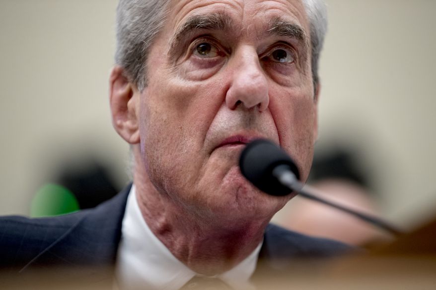 Former special counsel Robert Mueller testifies before the House Intelligence Committee hearing on his report on Russian election interference, on Capitol Hill, in Washington, Wednesday, July 24, 2019. (AP Photo/Andrew Harnik)