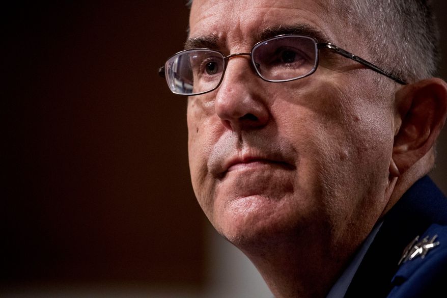 Gen. John Hyten, nominated as vice chairman of the Joint Chiefs of Staff, told the Senate Armed Services Committee that China's missile forces pose the most significant threat to U.S. forces. (Associated Press/File(