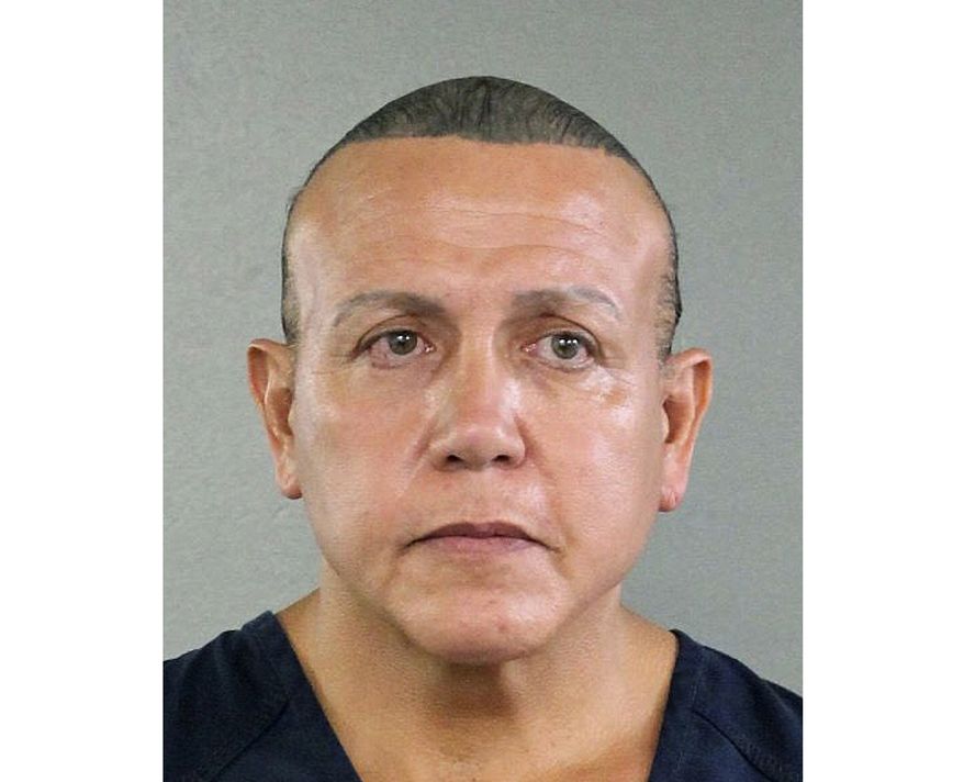 This Aug. 30, 2015, file photo released by the Broward County Sheriff's Office shows Cesar Sayoc in Miami. Sayoc, who created a two-week crisis by mailing 16 packages of inoperative pipe bombs packed with fireworks powder and shards of glass to 13 famous Democrats and CNN is scheduled to learn his punishment Monday, Aug. 5, 2019. (Broward County Sheriff's Office via AP, File)