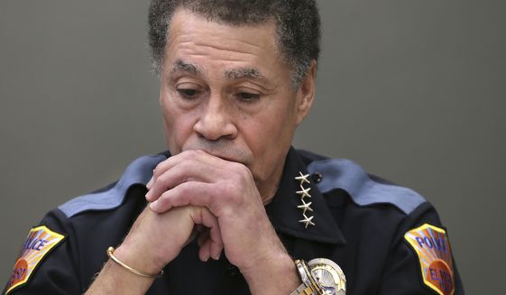 El Paso Police Chief Greg Allen said labeling the Saturday mass shooting a hate crime would stem from directly attributing to the accused gunman the so-called &quot;manifesto,&quot; in which the author says a planned massacre was a response to an &quot;invasion&quot; of Hispanics into Texas. (Associated Press)