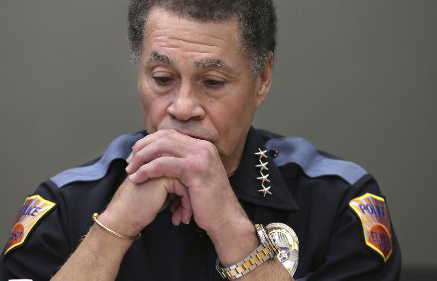 El Paso Police Chief Greg Allen said labeling the Saturday mass shooting a hate crime would stem from directly attributing to the accused gunman the so-called "manifesto," in which the author says a planned massacre was a response to an "invasion" of Hispanics into Texas. (Associated Press)