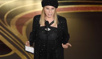 Barbra Streisand at the Oscars at the Dolby Theatre in Los Angeles. (Photo by Chris Pizzello/Invision/AP, File)