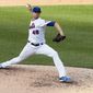 New York Mets starting pitcher Jacob deGrom delivers during the sixth inning of a baseball game against the Miami Marlins, Monday, Aug. 5, 2019, in New York. (AP Photo/Mary Altaffer)