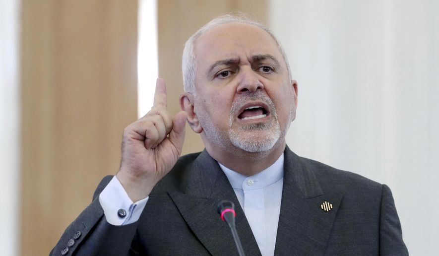 Iranian Foreign Minister Mohammad Javad Zarif speaks at a press conference in Tehran, Iran, Monday, Aug. 5, 2019. Zarif lambasted the recent U.S. sanctions against him, calling the move a &amp;quot;failure&amp;quot; for diplomacy. He told reporters on Monday that &amp;quot;imposing sanctions against a foreign minister means failure&amp;quot; for any efforts at negotiations. (AP Photo/Ebrahim Noroozi)