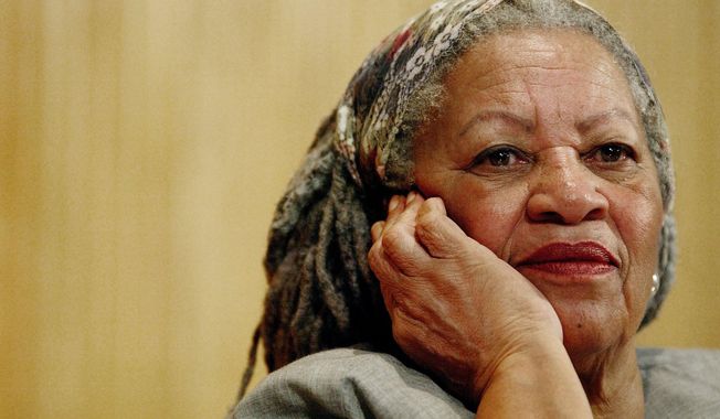 FILE - In this Nov. 25, 2005 file photo, author Toni Morrison listens to Mexicos Carlos Monsivais during the Julio Cortazar professorship conference at the Guadalajara&#x27;s University in Guadalajara City, Mexico.  The Nobel Prize-winning author has died. Publisher Alfred A. Knopf says Morrison died Monday, Aug. 5, 2019 at Montefiore Medical Center in New York. She was 88.  (AP Photo/Guillermo Arias, File)