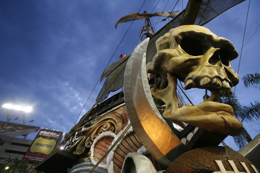 Tampa Bay Buccaneers pirate ship in the fan zone during a preseason NFL football game against the Miami Dolphins Thursday, Aug. 27, 2009 at Raymond James Stadium in Tampa, Fla. (Associated Press) **FILE**