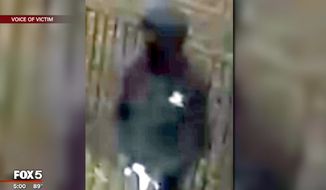 DC police are on the hunt for the robbery suspect shown here. The man is wanted in connection with a Columbia Heights home invasion, Aug. 13, 2019. He held a Catholic nun at gunpoint before making off with cash, laptops, and an iPad. (Image: Fox5 DC video screenshot)