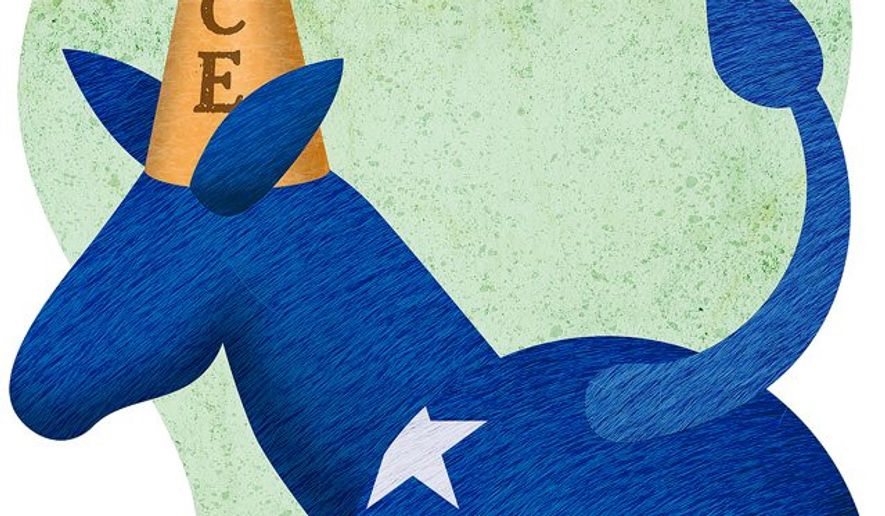 Donkey Dunce Illustration by Greg Groesch/The Washington Times