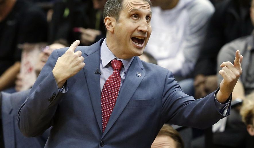 FILE - In this file photo dated Friday, Jan. 8, 2016, Cleveland Cavaliers head coach David Blatt directs his team during NBA basketball game against the Minnesota Timberwolves, in Minneapolis.  Former Cleveland Cavaliers coach David Blatt said in a statement Monday Aug. 19, 2019, he has been diagnosed with multiple sclerosis. (AP Photo/Jim Mone, FILE)