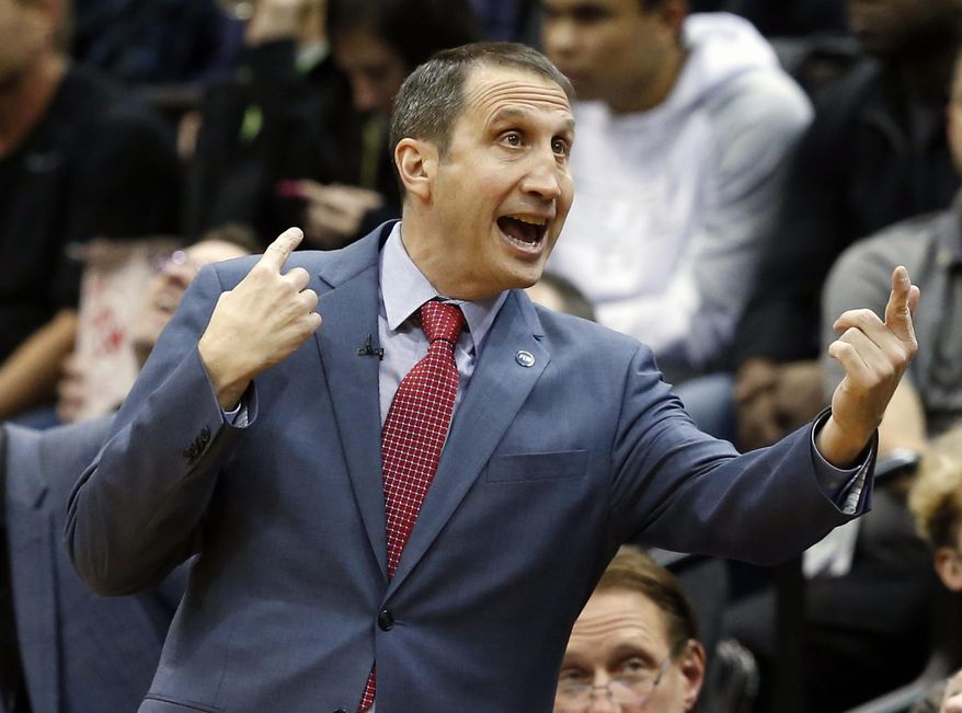 FILE - In this file photo dated Friday, Jan. 8, 2016, Cleveland Cavaliers head coach David Blatt directs his team during NBA basketball game against the Minnesota Timberwolves, in Minneapolis.  Former Cleveland Cavaliers coach David Blatt said in a statement Monday Aug. 19, 2019, he has been diagnosed with multiple sclerosis. (AP Photo/Jim Mone, FILE)
