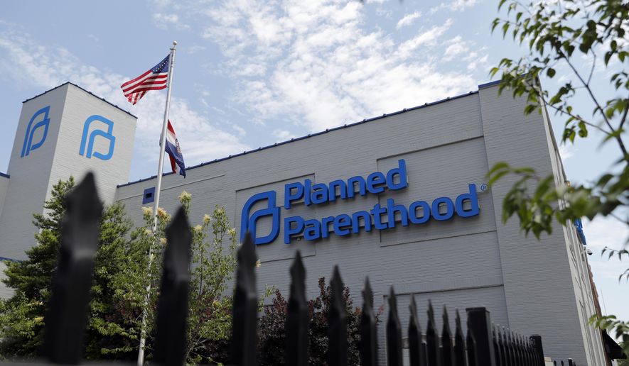 In this June 4, 2019, file photo, a Planned Parenthood clinic is photographed in St. Louis. (AP Photo/Jeff Roberson) ** FILE **