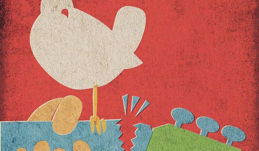 Broken Woodstock Illustration by Greg Groesch/The Washington Times