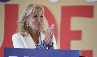 Joe Biden&#x27;s wife, Jill, said her husband might not be the best candidate, but hey, she told voters, &quot;maybe you have to swallow a little bit&quot; and vote for him anyway. (Associated Press/File)