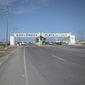 This Aug. 3, 2019, file photo shows an entrance welcoming travelers to Playa Bagdad near the border city of Matamoros, Mexico. (AP Photo/Emilio Espejel) ** FILE **