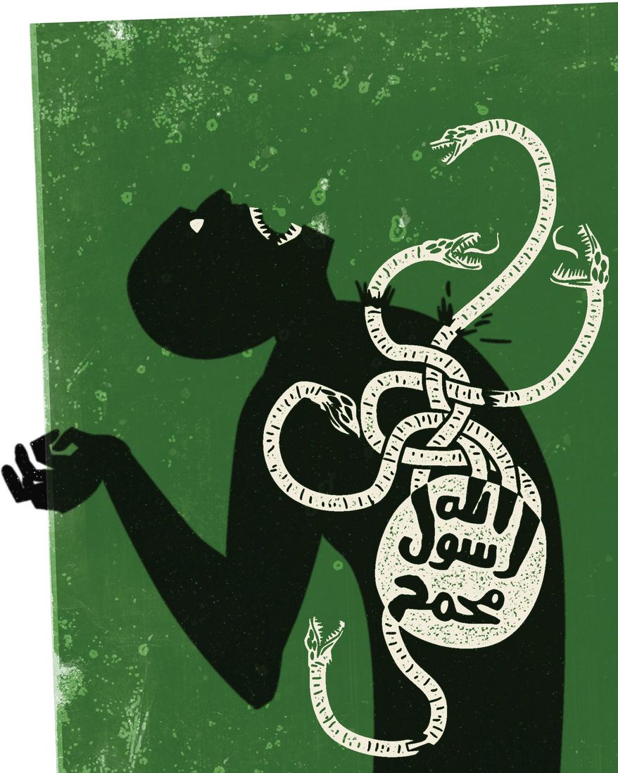 Illustration on the Taliban and ISIS by Linas Garsys/The Washington Times